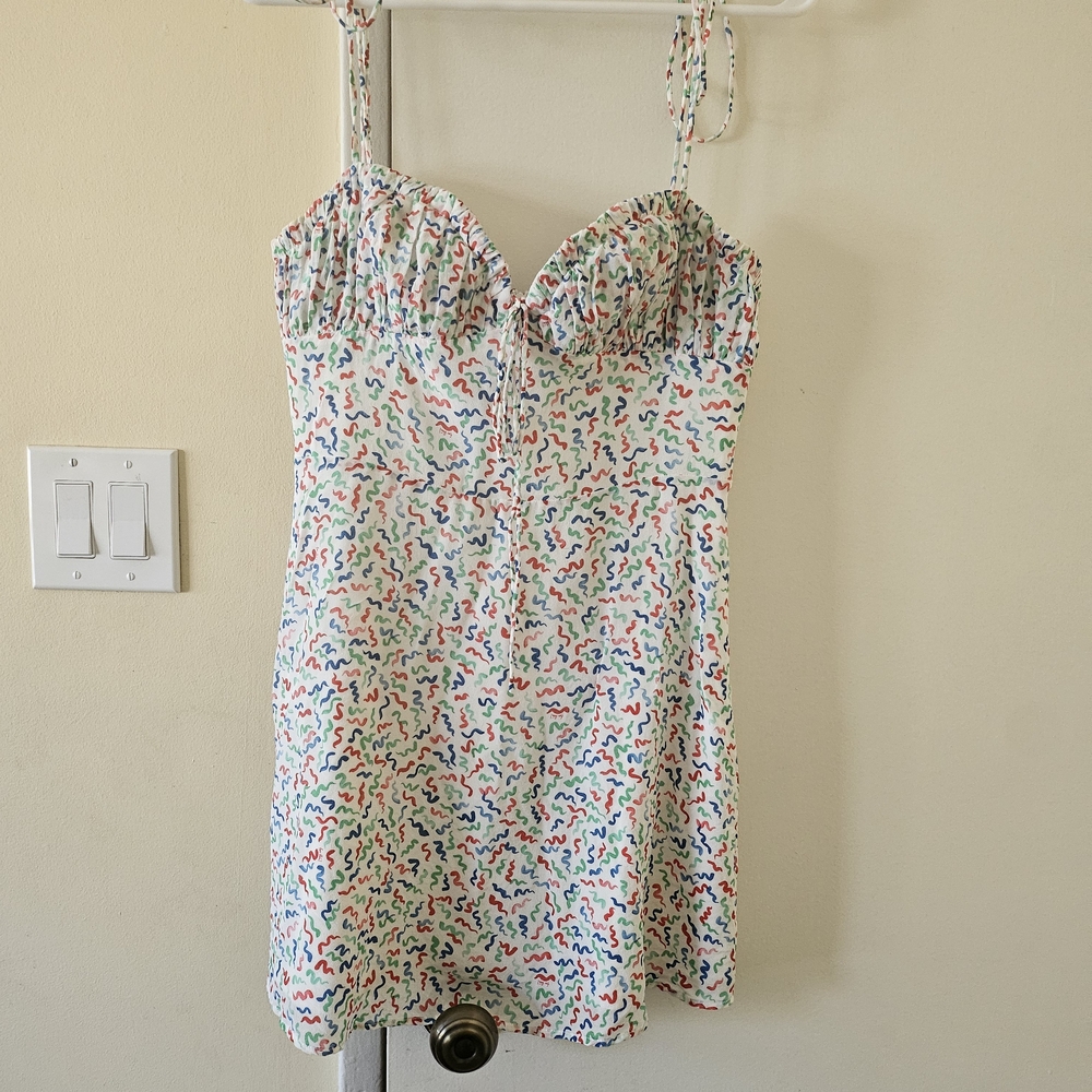 Realisation Par White Multicolor Mini Dress